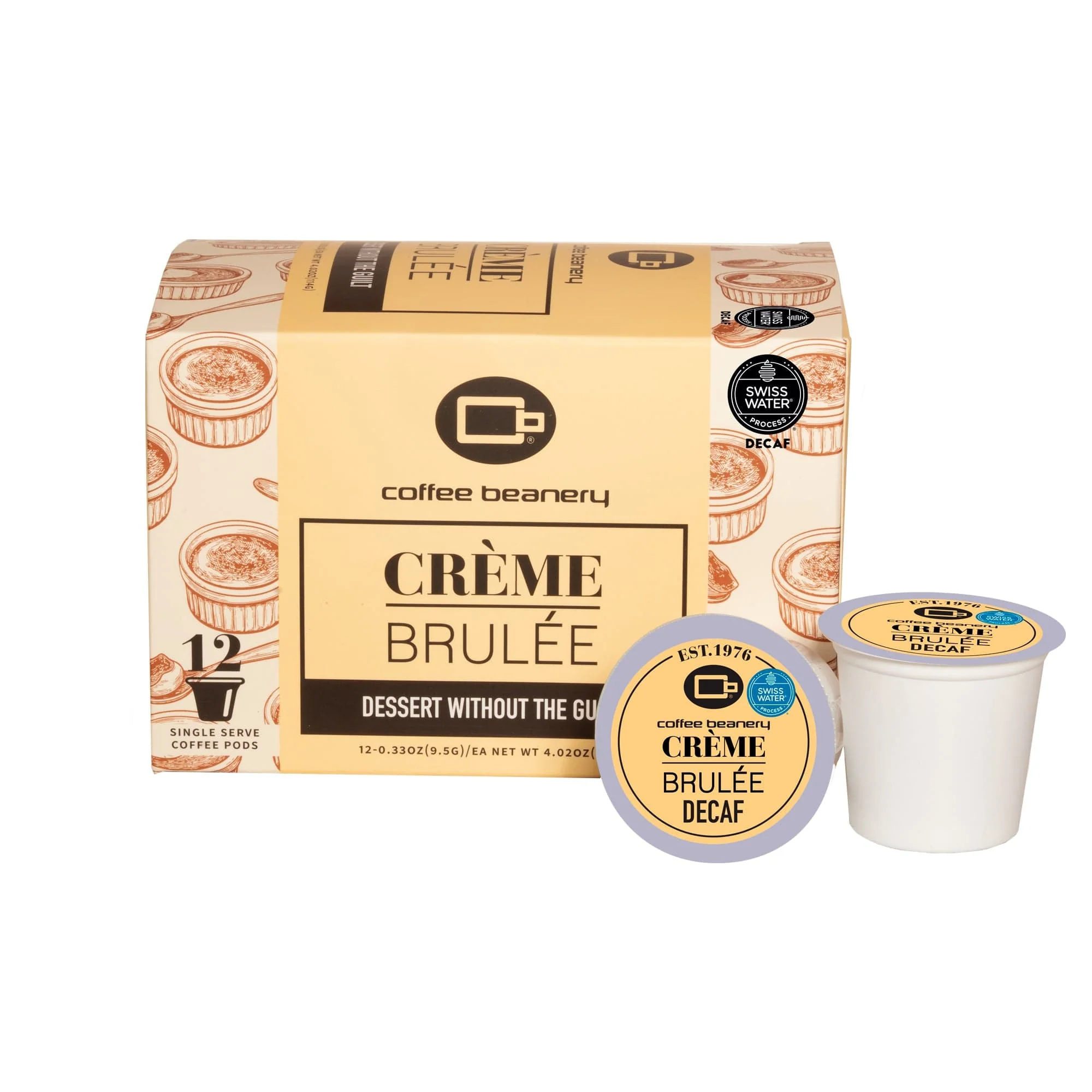 Creme Brulee Flavored Decaf Coffee Pods