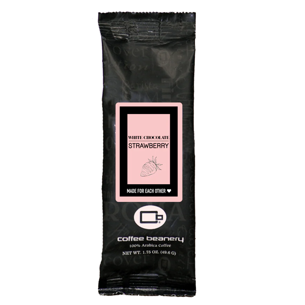 White Chocolate Strawberry Flavored Coffee | 1.75 oz One Pot Sampler